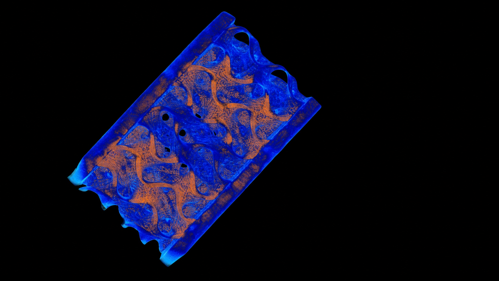 Multi-material TPMS lattice printed at SHAPE Lab